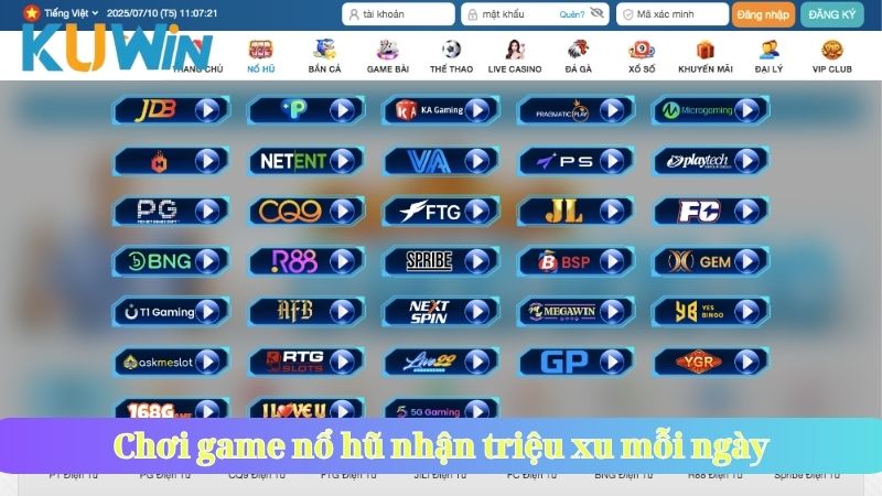 Chơi game nổ hũ nhận triệu xu mỗi ngày